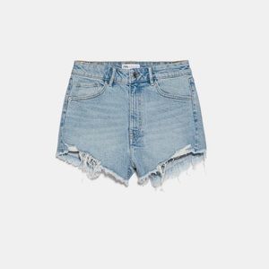 ZARA NWOT Hi-Rise Denim Shorts TRF